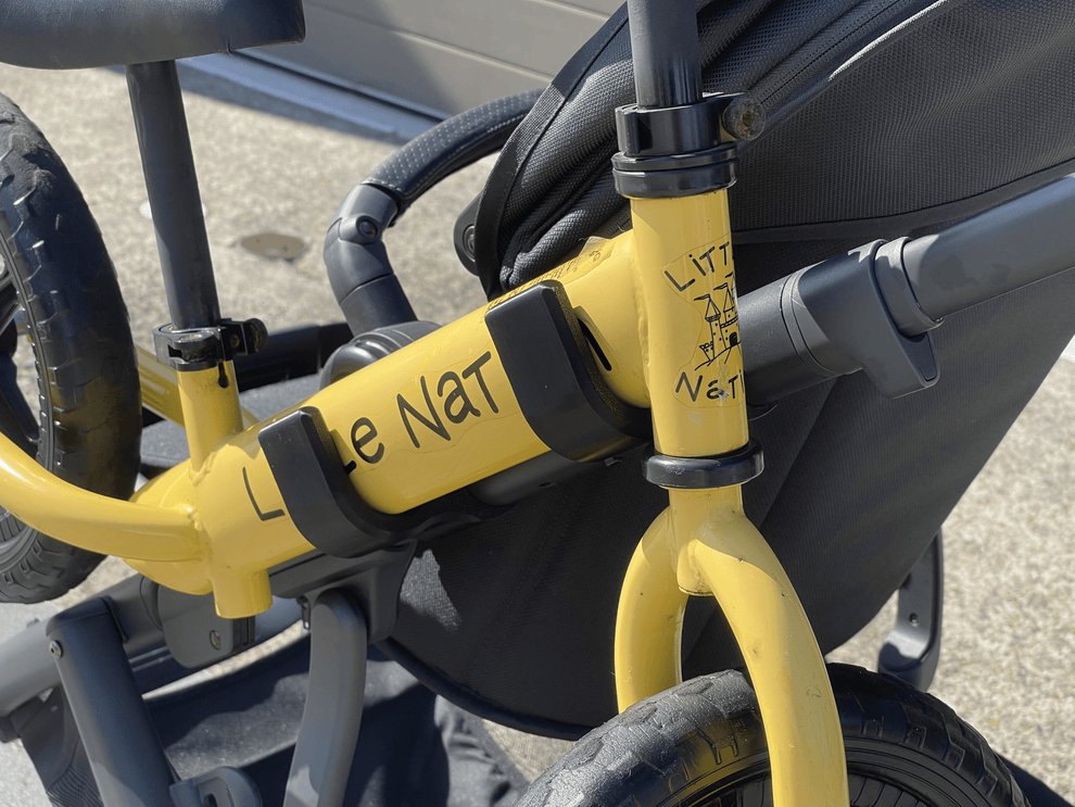 Balance bike / scooter holder for pram – Just Print It 3D