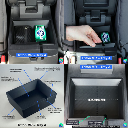 Mitsubishi Triton MR Centre Console Tray