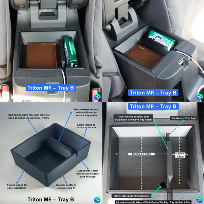 Mitsubishi Triton MR Centre Console Tray