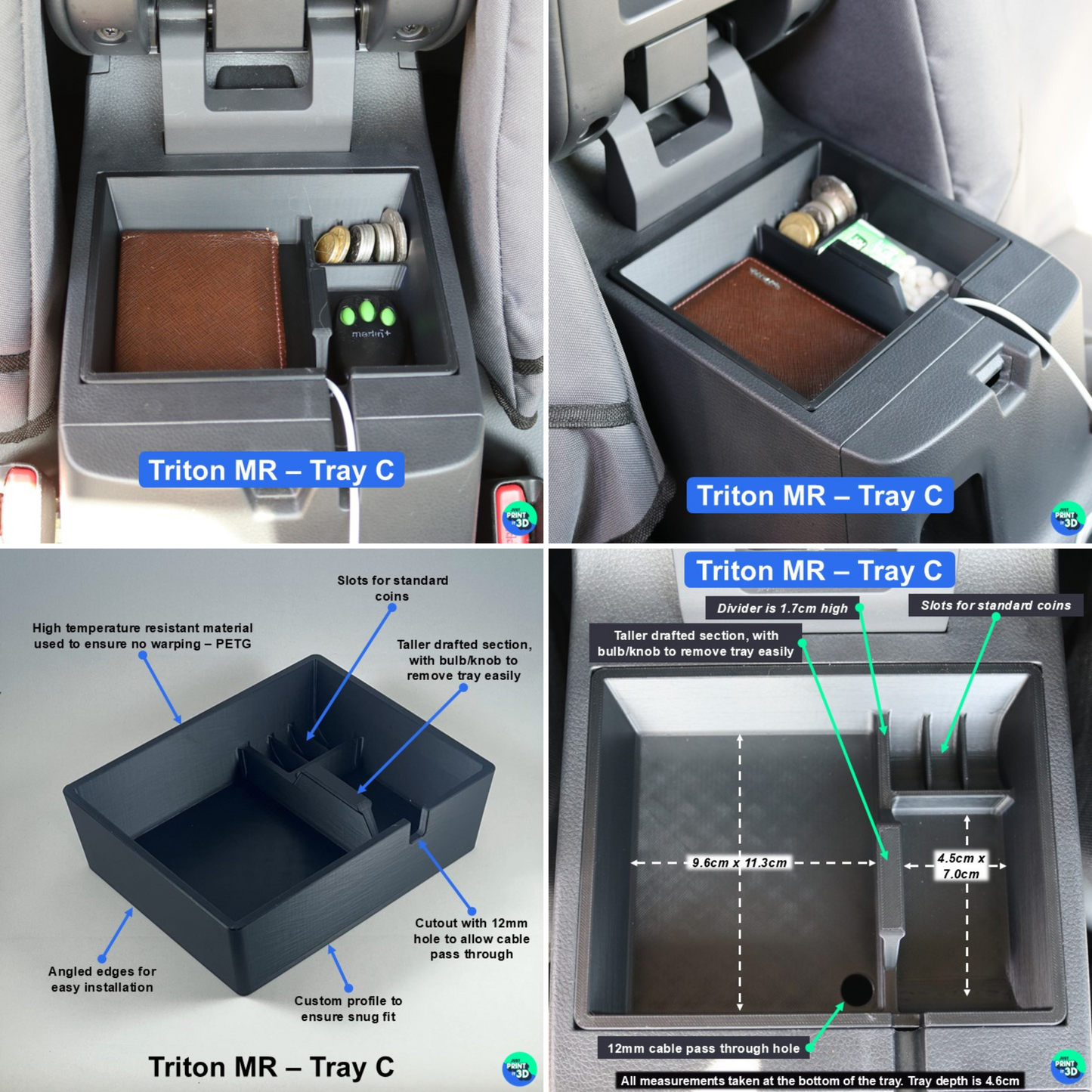 Mitsubishi Triton MR Centre Console Tray