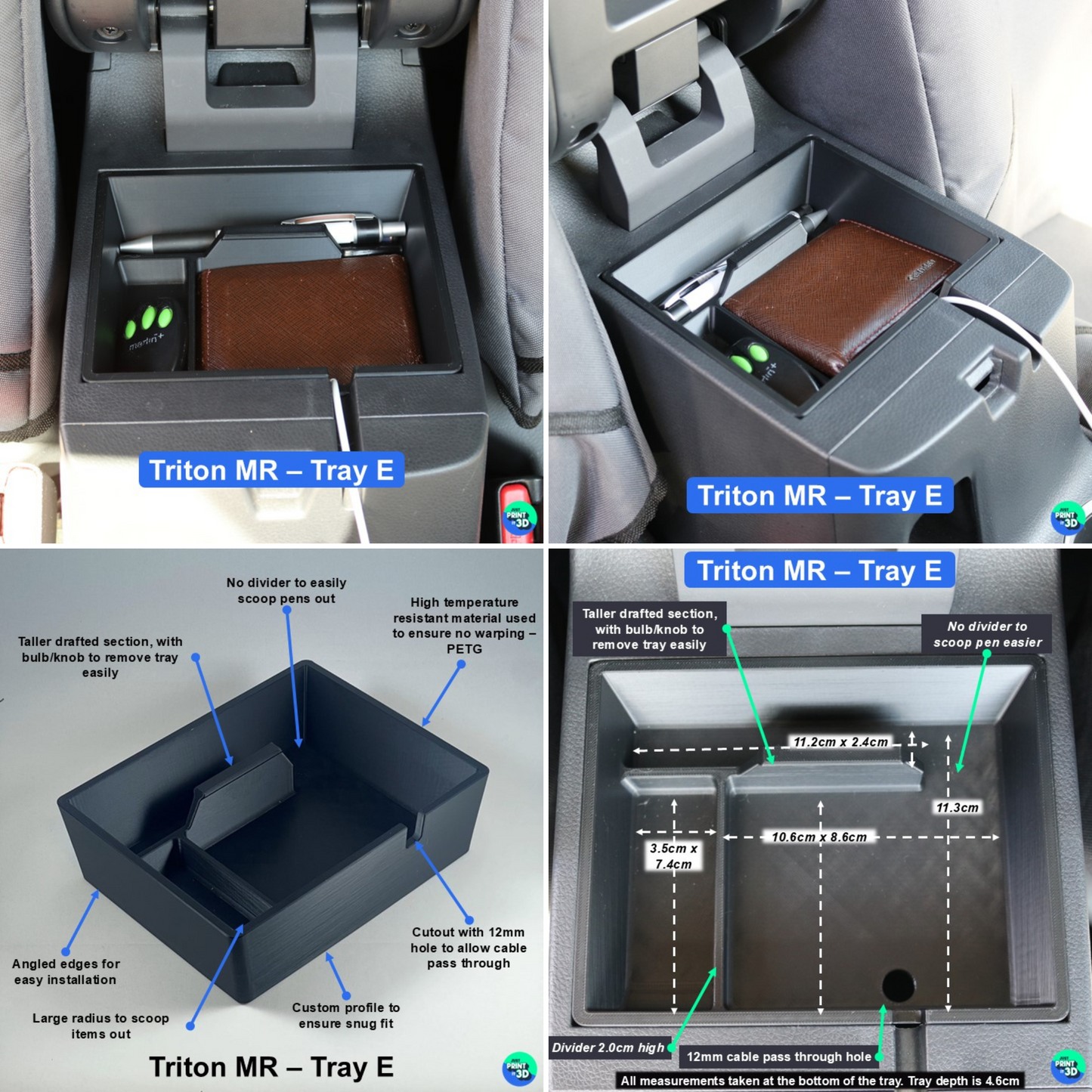 Mitsubishi Triton MR Centre Console Tray