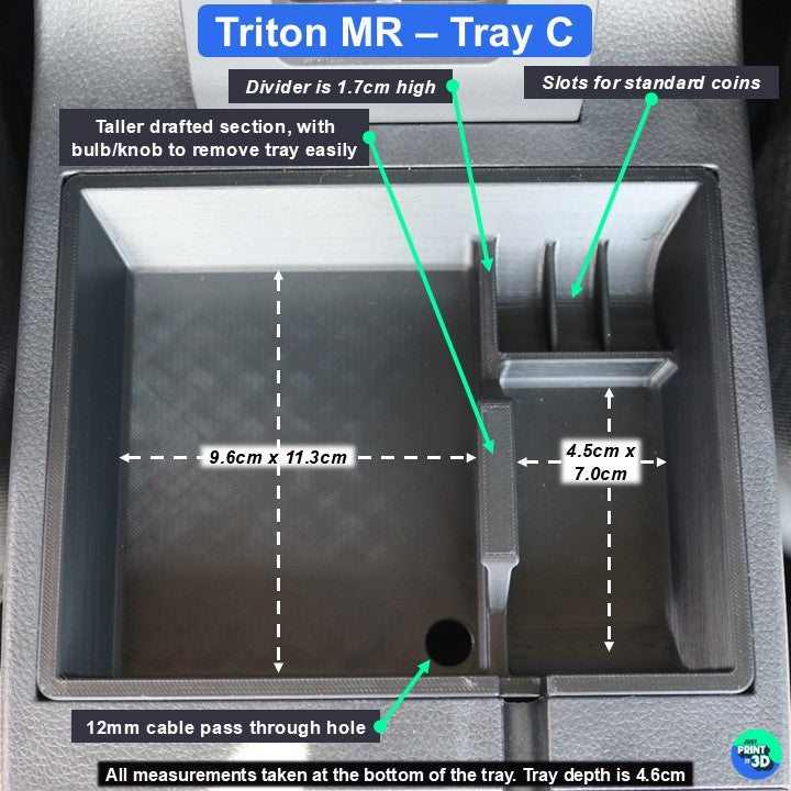 Mitsubishi Triton MR Centre Console Tray