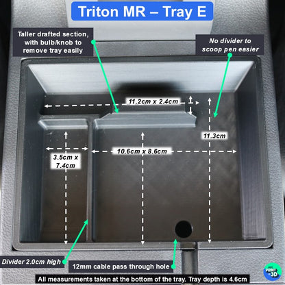 Mitsubishi Triton MR Centre Console Tray