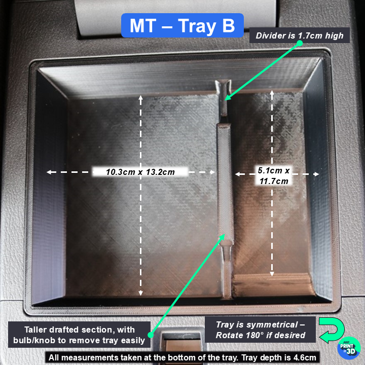 Mitsubishi Triton MV Centre Console Tray